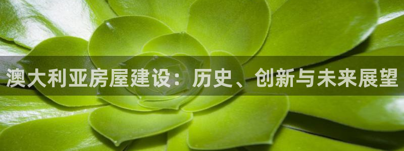 威九国际app客服电话号码：澳大利亚房屋建设：历史、创新与未来展望
