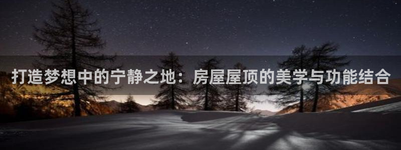 威九国际网站入口官网免费下载：打造梦想中的宁静之地：房屋屋顶的美学与功能结合