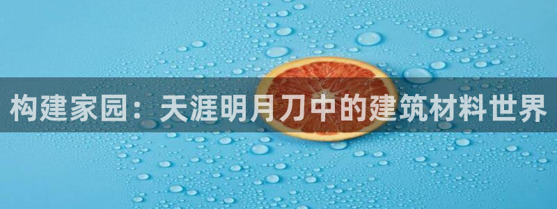 威九国际官方入口：构建家园：天涯明月刀中的建筑材料世界