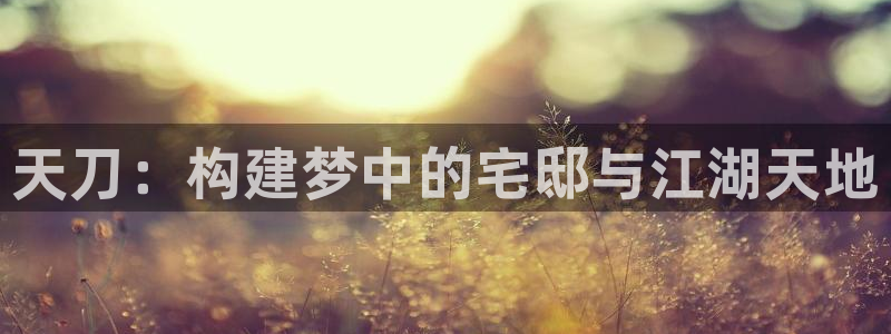 威九国际官方网站最新版本更新内容介绍：天刀：构建梦中的宅邸与江湖天地