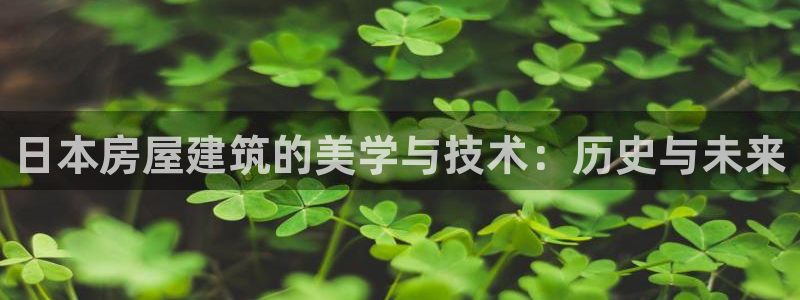 威九国际网站客服电话多少号：日本房屋建筑的美学与技术：历史与未来