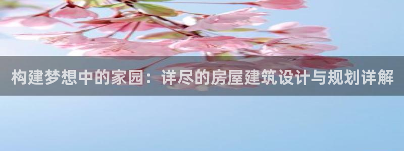 威九国际78ma：构建梦想中的家园：详尽的房屋建筑设计与规划详解