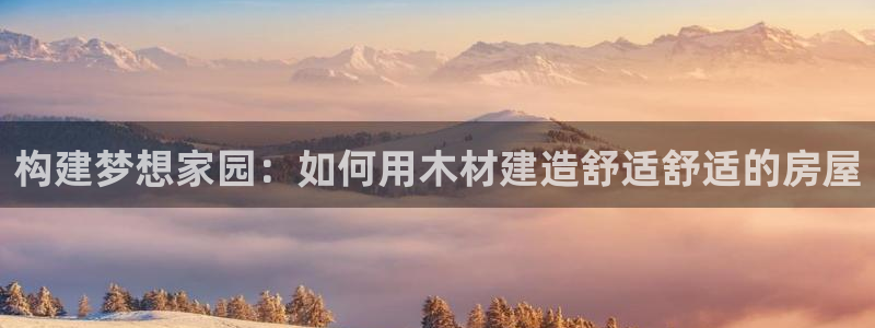 威九国际官网在线进入网站查询网址：构建梦想家园：如何用木材建造舒适舒适的房屋