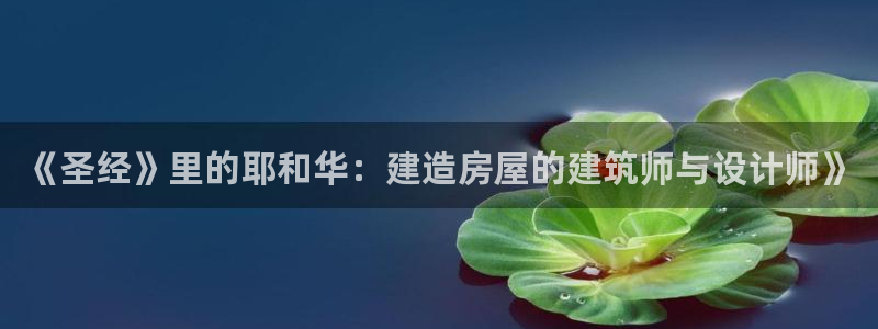 威九国际AN：《圣经》里的耶和华：建造房屋的建筑师与设计师》