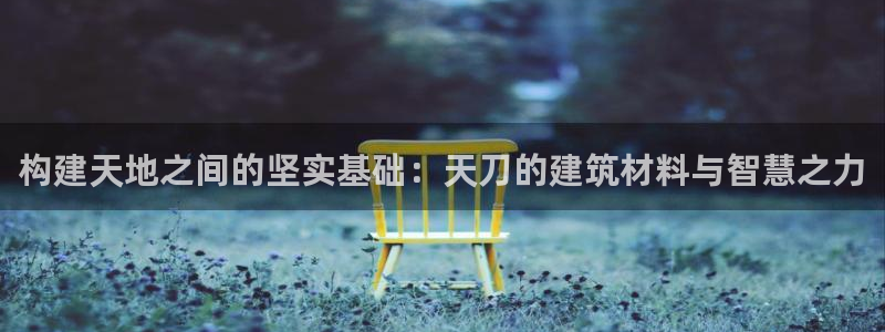 威九国际v18：构建天地之间的坚实基础：天刀的建筑材料与智慧之力